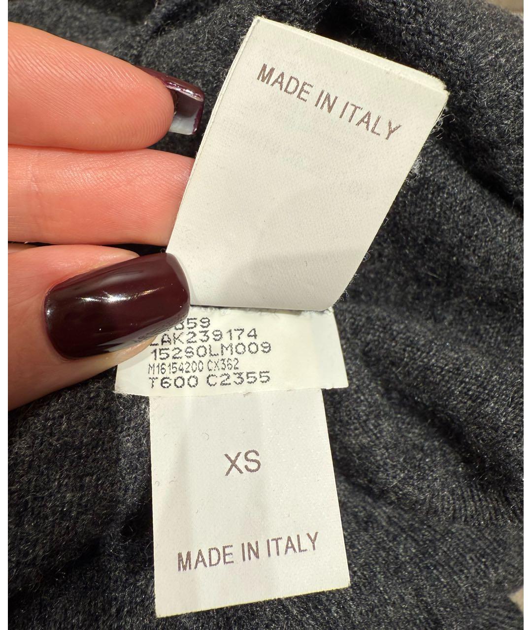 BRUNELLO CUCINELLI Антрацитовый шерстяной джемпер / свитер, фото 8