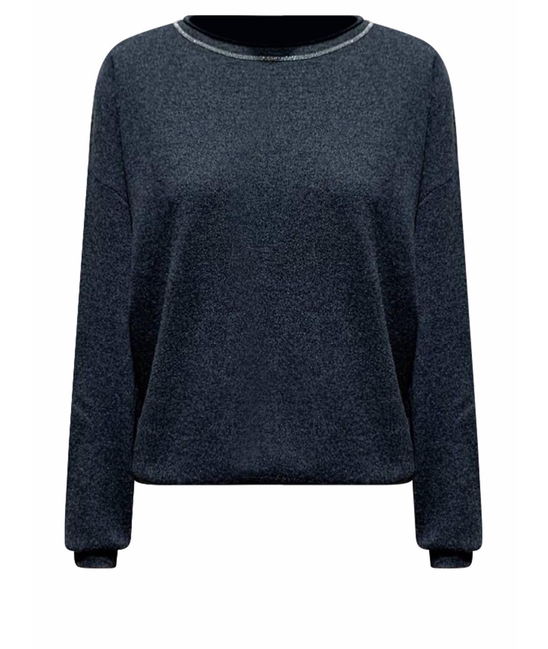 BRUNELLO CUCINELLI Антрацитовый шерстяной джемпер / свитер, фото 1