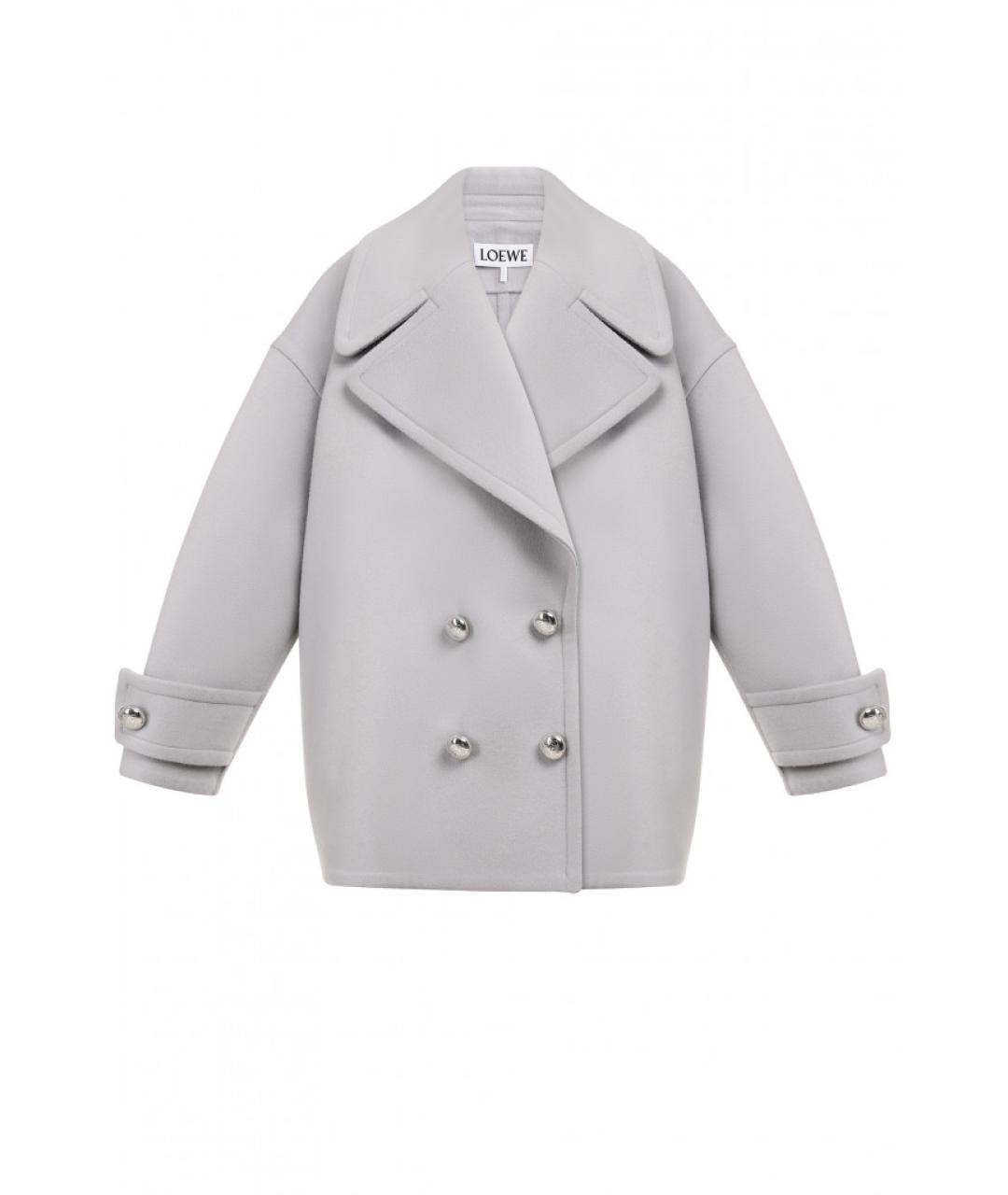 LOEWE Серое шерстяное пальто, фото 1