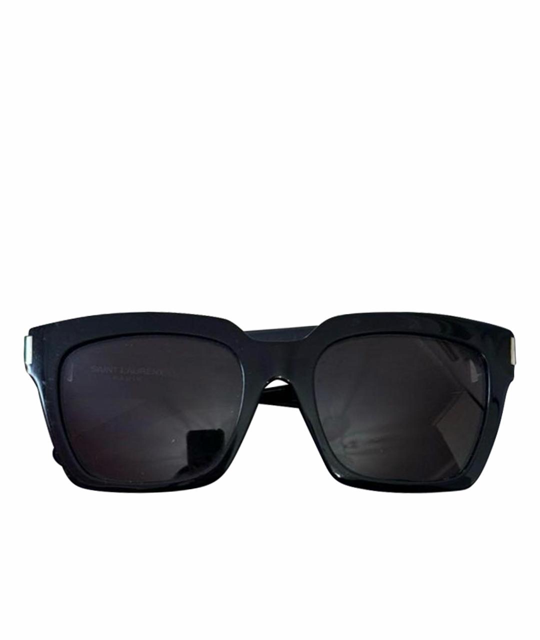 SAINT LAURENT Черные пластиковые солнцезащитные очки, фото 1
