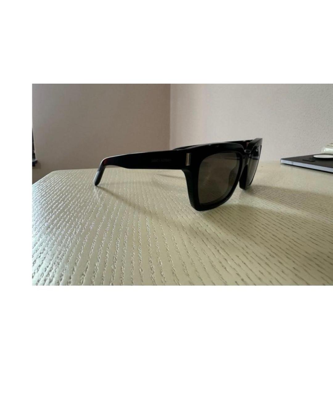 SAINT LAURENT Черные пластиковые солнцезащитные очки, фото 4