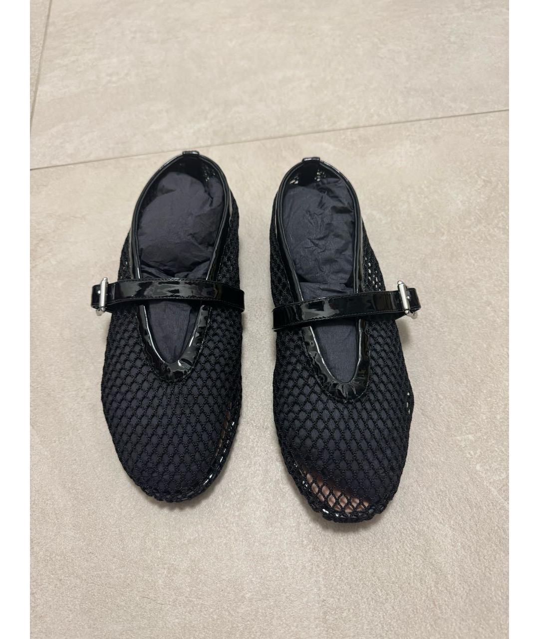 ALAIA Черные кожаные балетки, фото 2