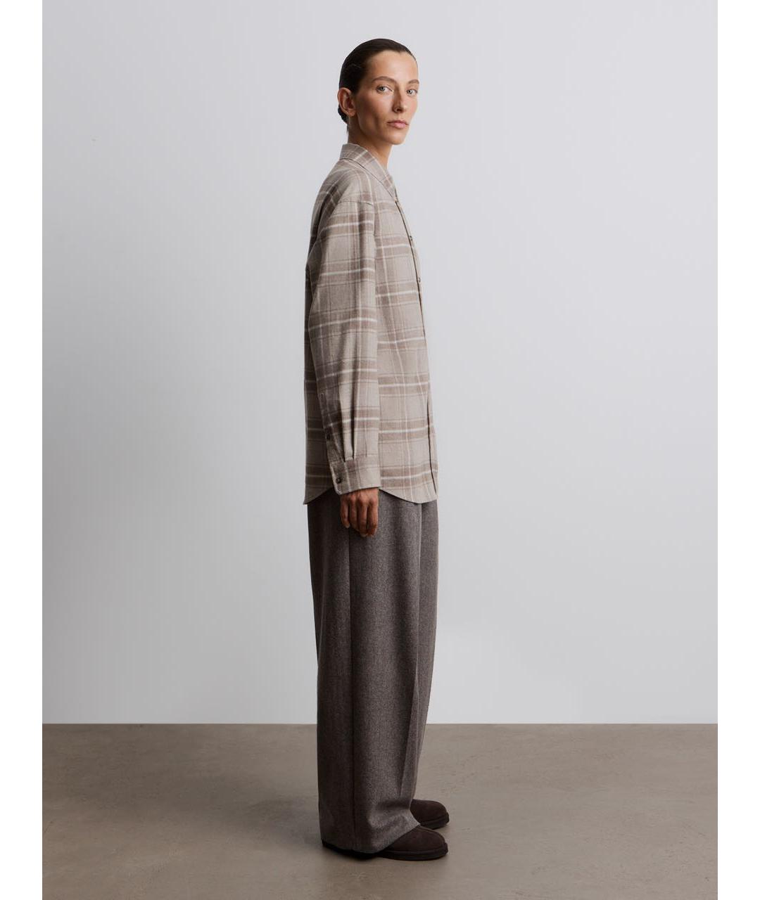 12 STOREEZ Бежевая хлопковая рубашка, фото 7