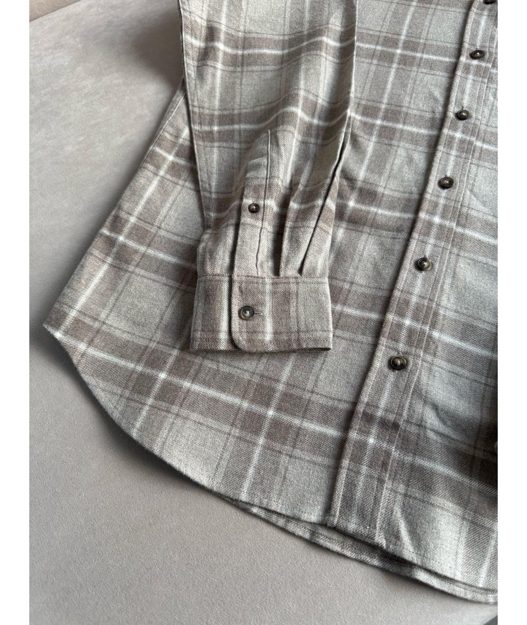 12 STOREEZ Бежевая хлопковая рубашка, фото 3