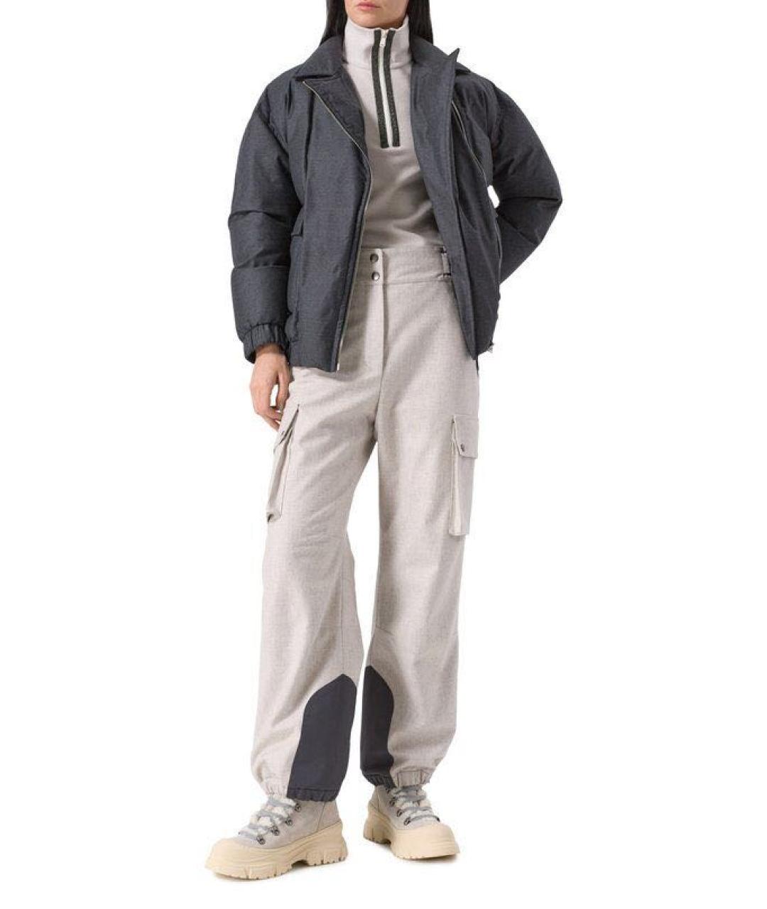 BRUNELLO CUCINELLI Серые замшевые полусапоги, фото 6