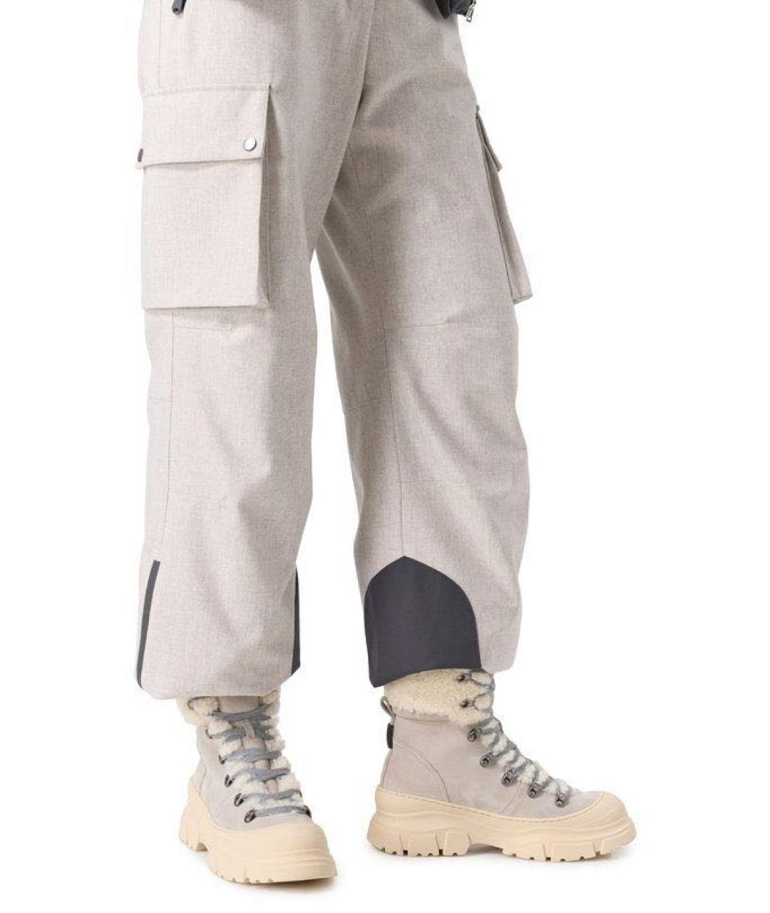 BRUNELLO CUCINELLI Серые замшевые полусапоги, фото 7