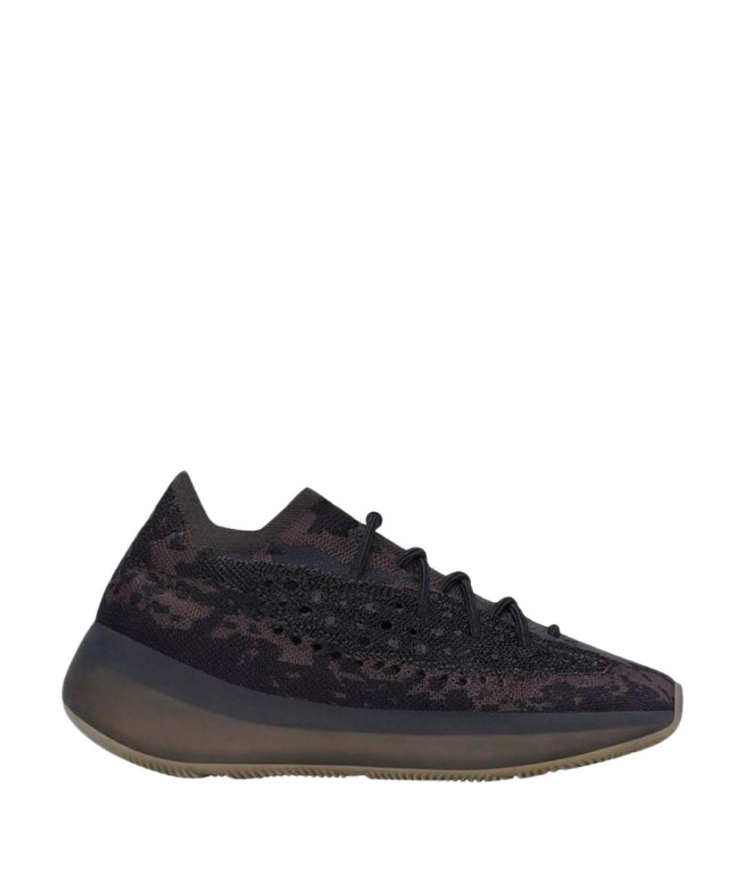 ADIDAS YEEZY Коричневые текстильные низкие кроссовки / кеды, фото 1