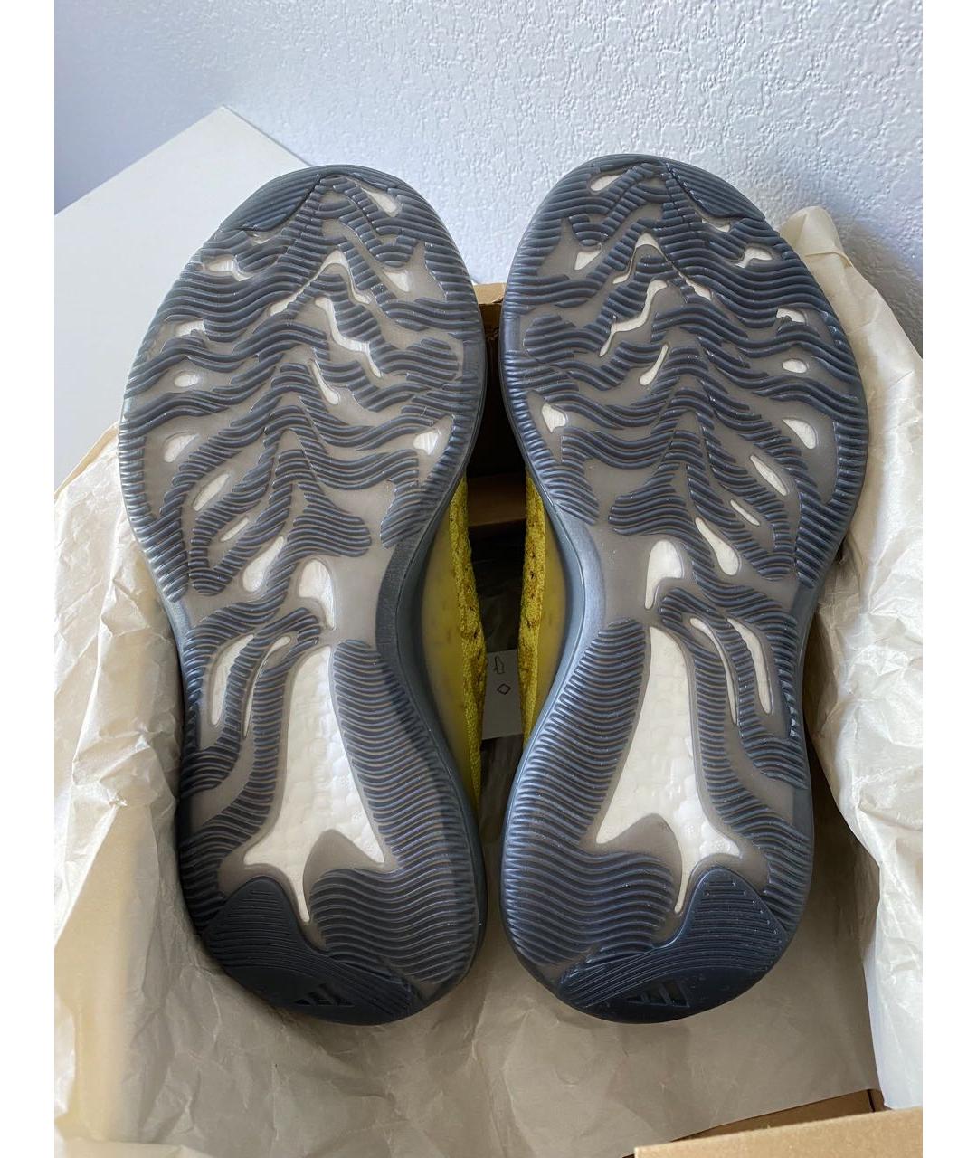 ADIDAS YEEZY Зеленые текстильные низкие кроссовки / кеды, фото 5