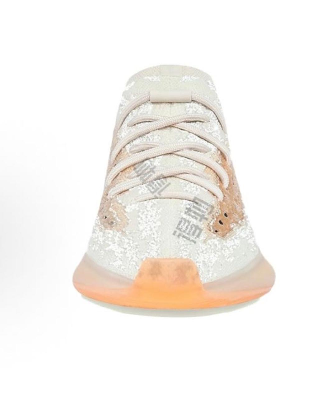 ADIDAS YEEZY Бежевые текстильные низкие кроссовки / кеды, фото 3