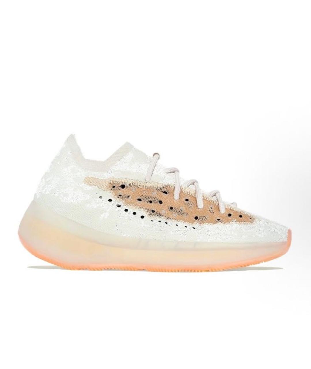 ADIDAS YEEZY Бежевые текстильные низкие кроссовки / кеды, фото 6