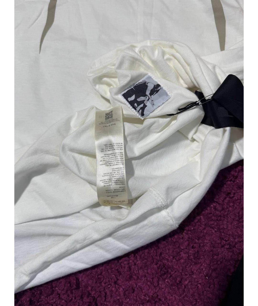 RICK OWENS DRKSHDW Белая хлопковая футболка, фото 4