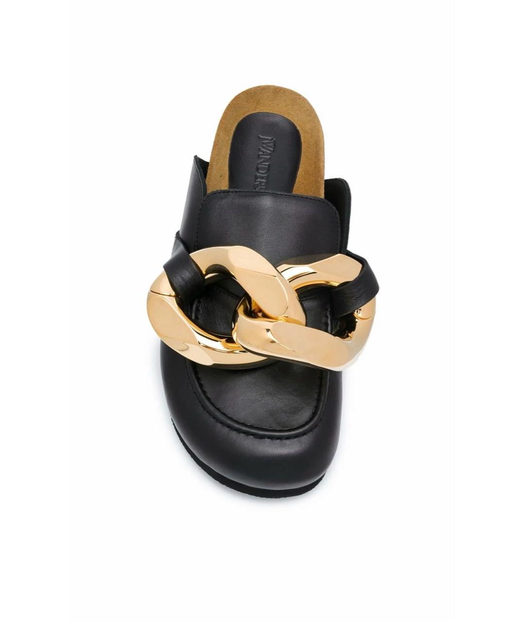 J.W.ANDERSON Черные кожаные мюли, фото 3