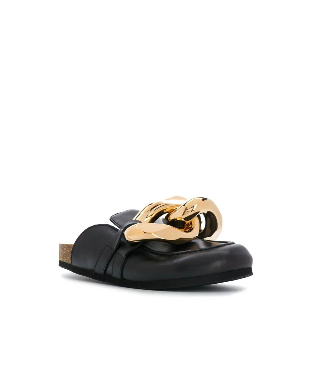 J.W.ANDERSON Черные кожаные мюли, фото 2