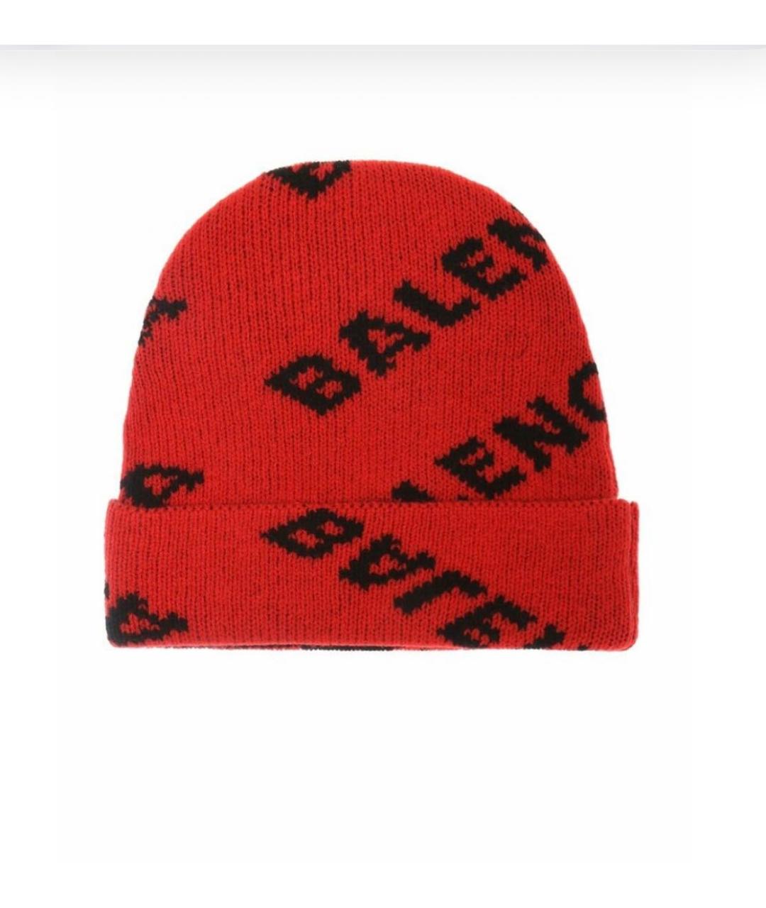 BALENCIAGA Красная шерстяная шапка, фото 5