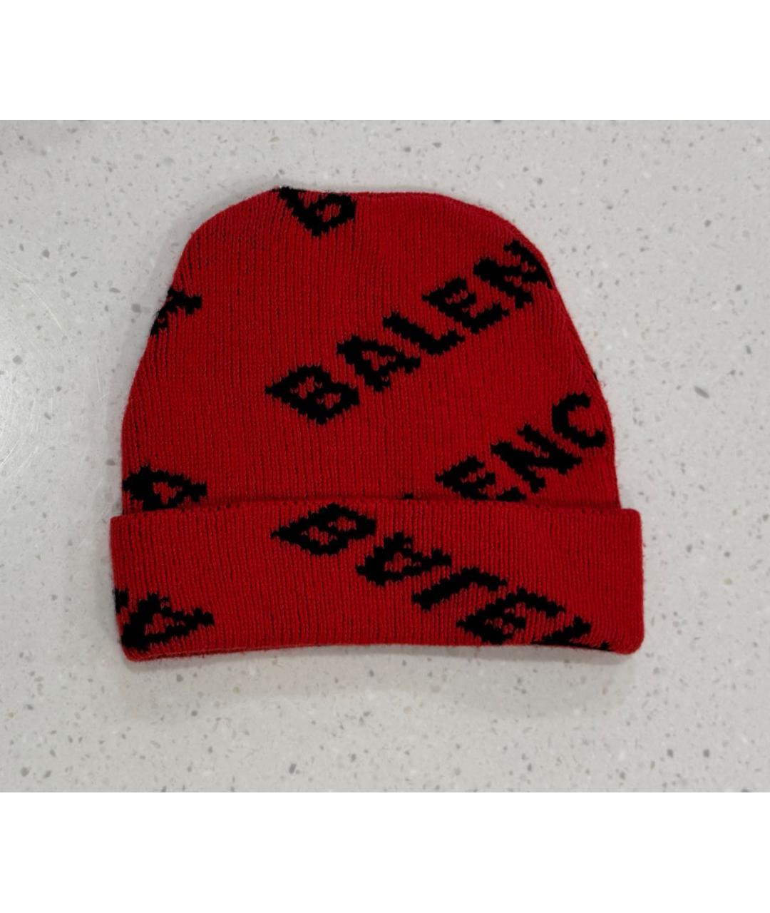 BALENCIAGA Красная шерстяная шапка, фото 2