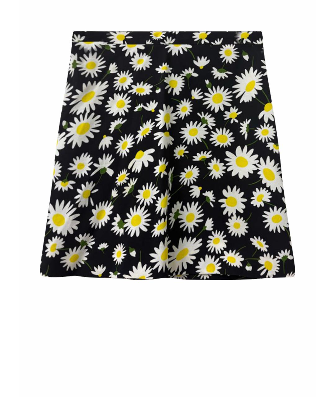 SAINT LAURENT Черная шелковая юбка мини, фото 1