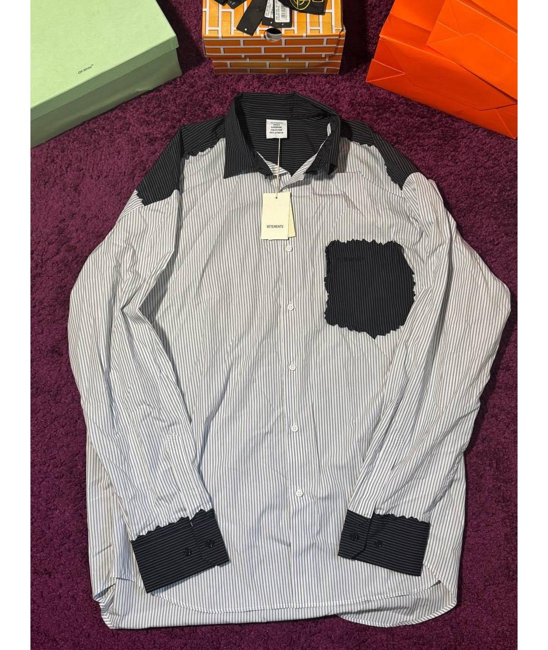 VETEMENTS Мульти хлопковая кэжуал рубашка, фото 9