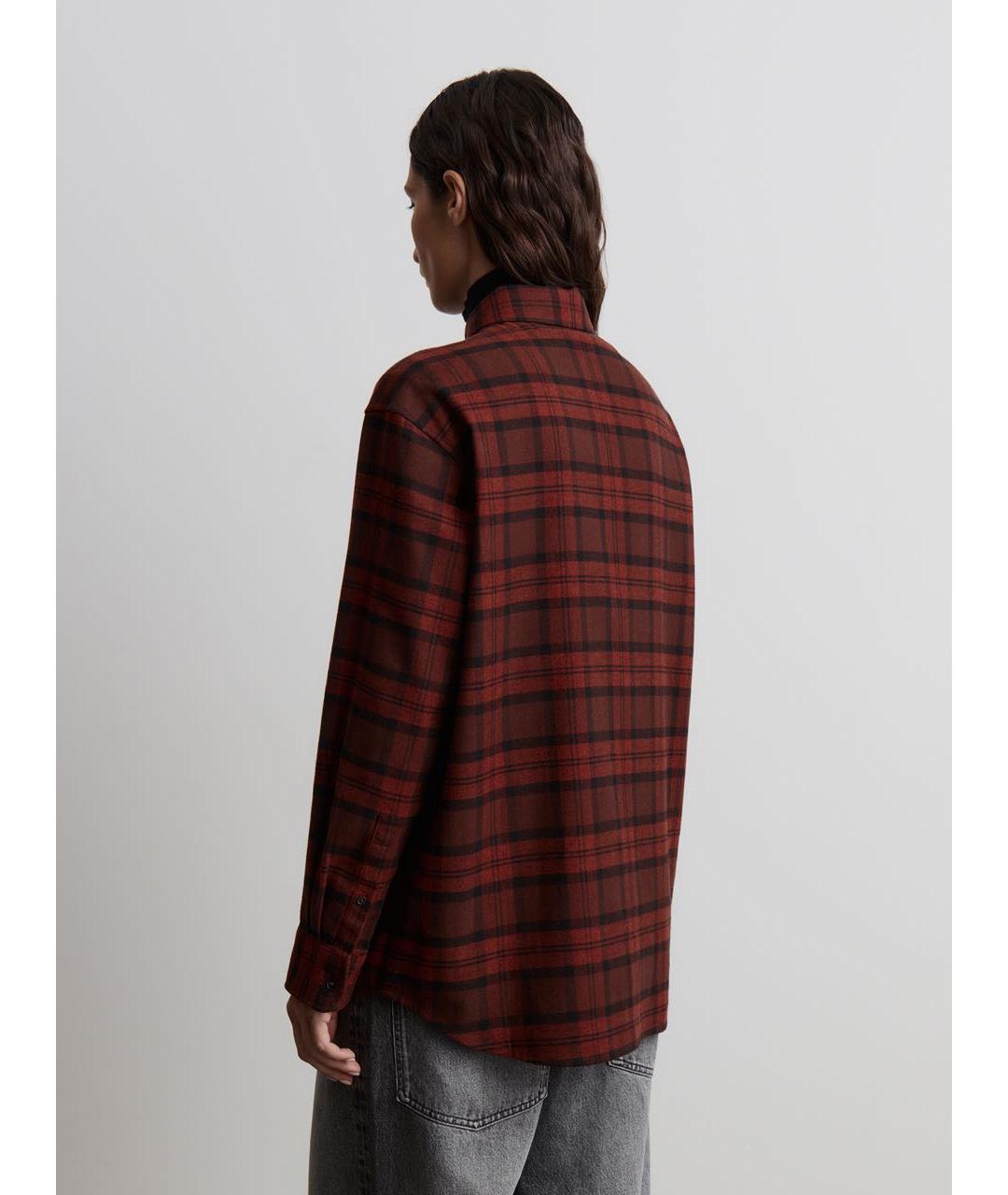 12 STOREEZ Красная хлопковая рубашка, фото 3
