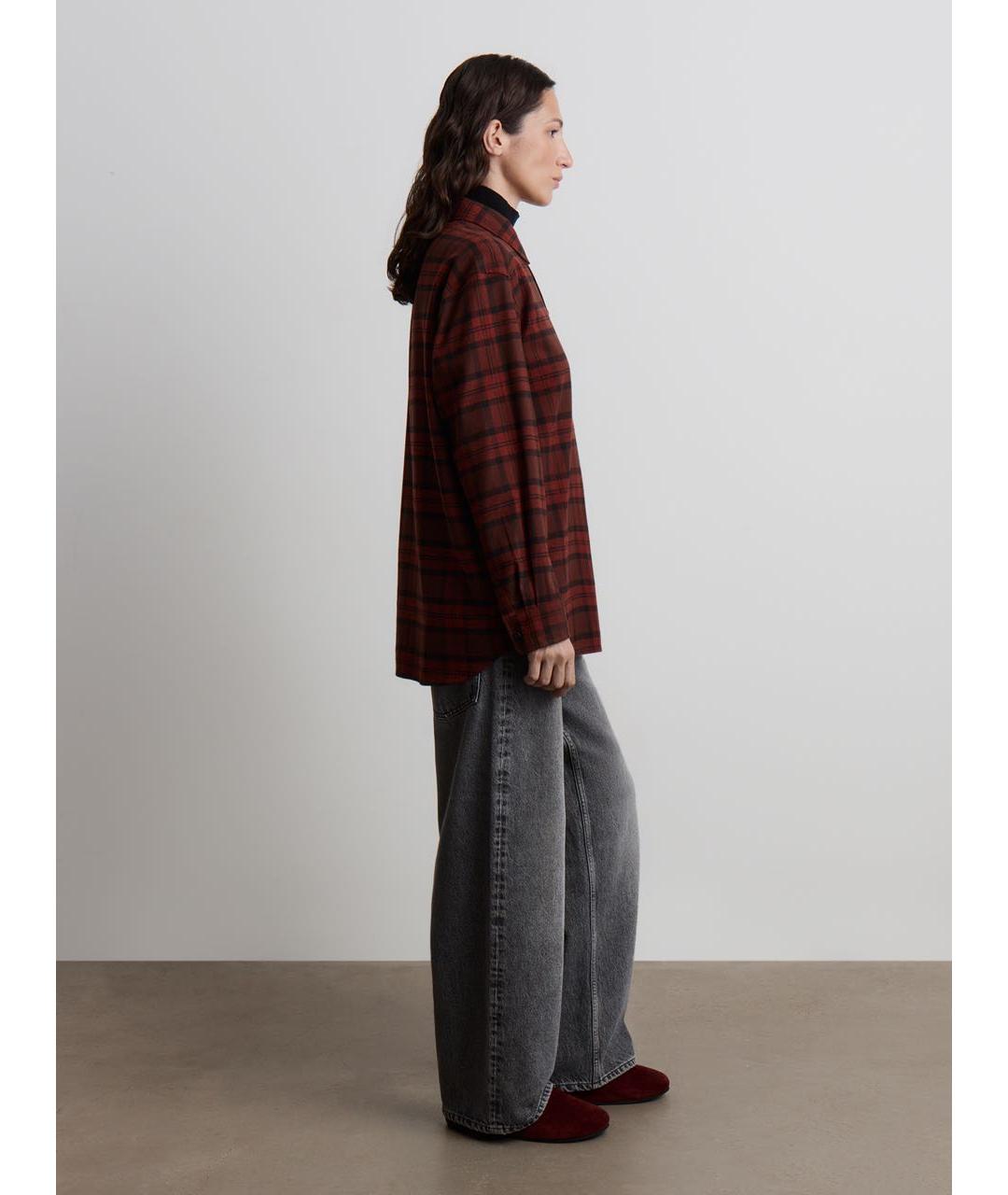 12 STOREEZ Красная хлопковая рубашка, фото 5