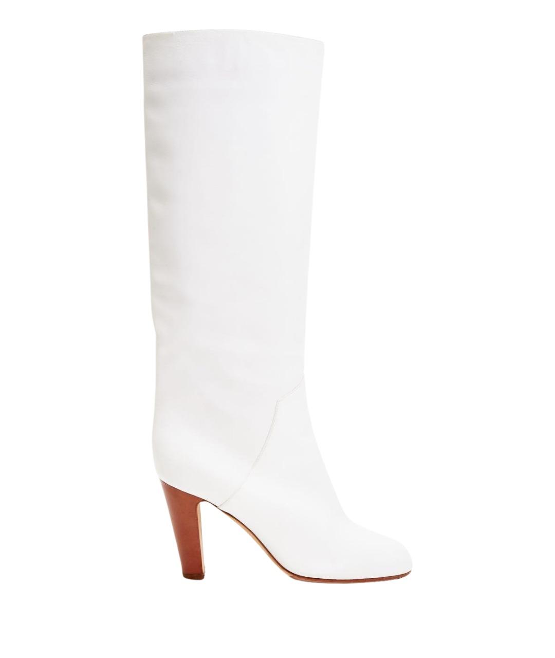 GIANVITO ROSSI Белые кожаные сапоги, фото 1