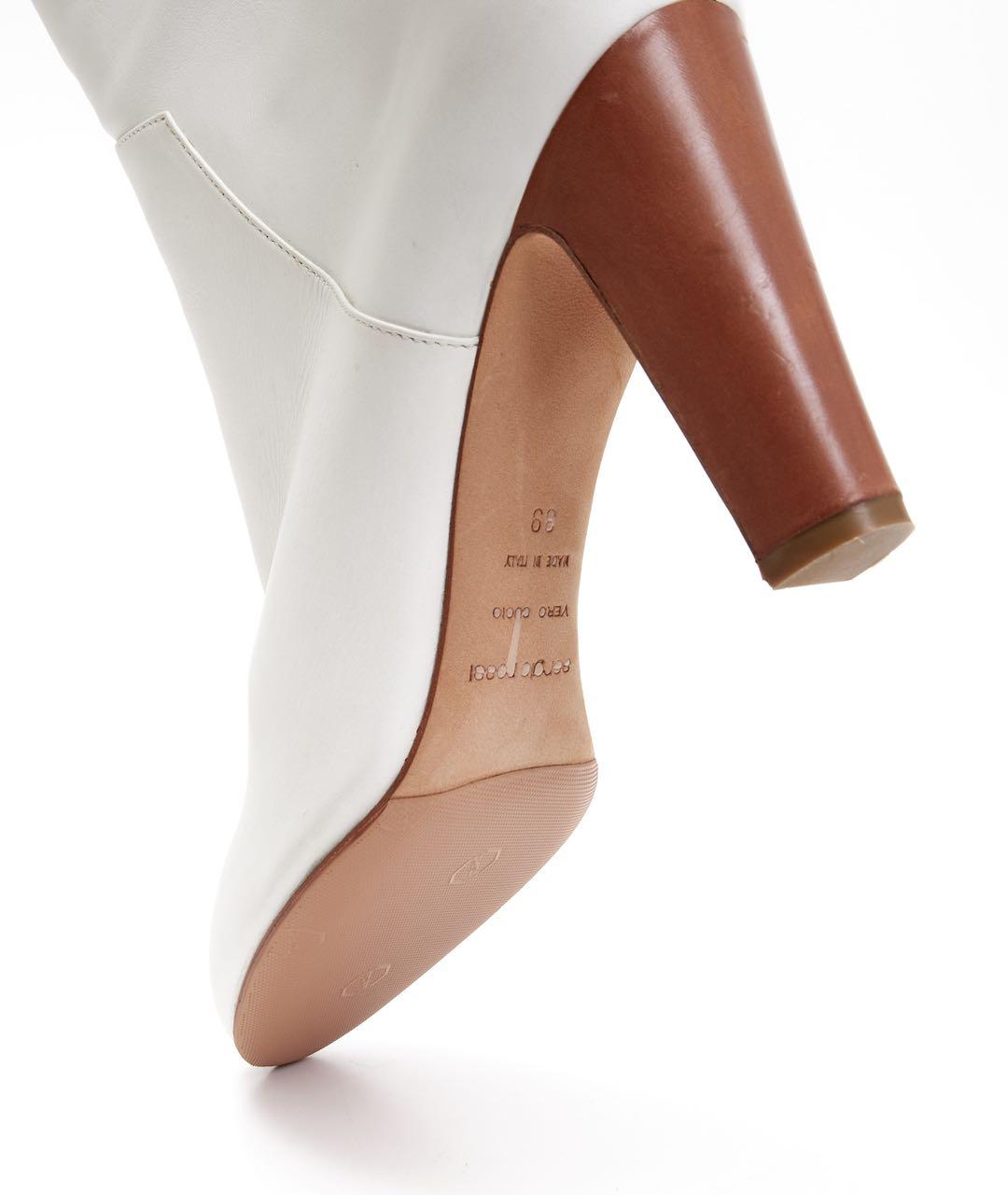 GIANVITO ROSSI Белые кожаные сапоги, фото 2