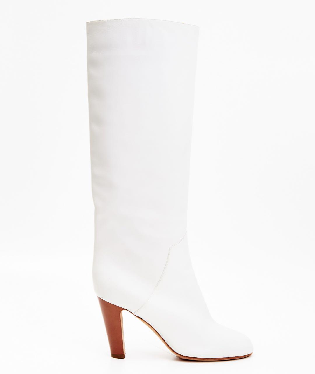 GIANVITO ROSSI Белые кожаные сапоги, фото 7