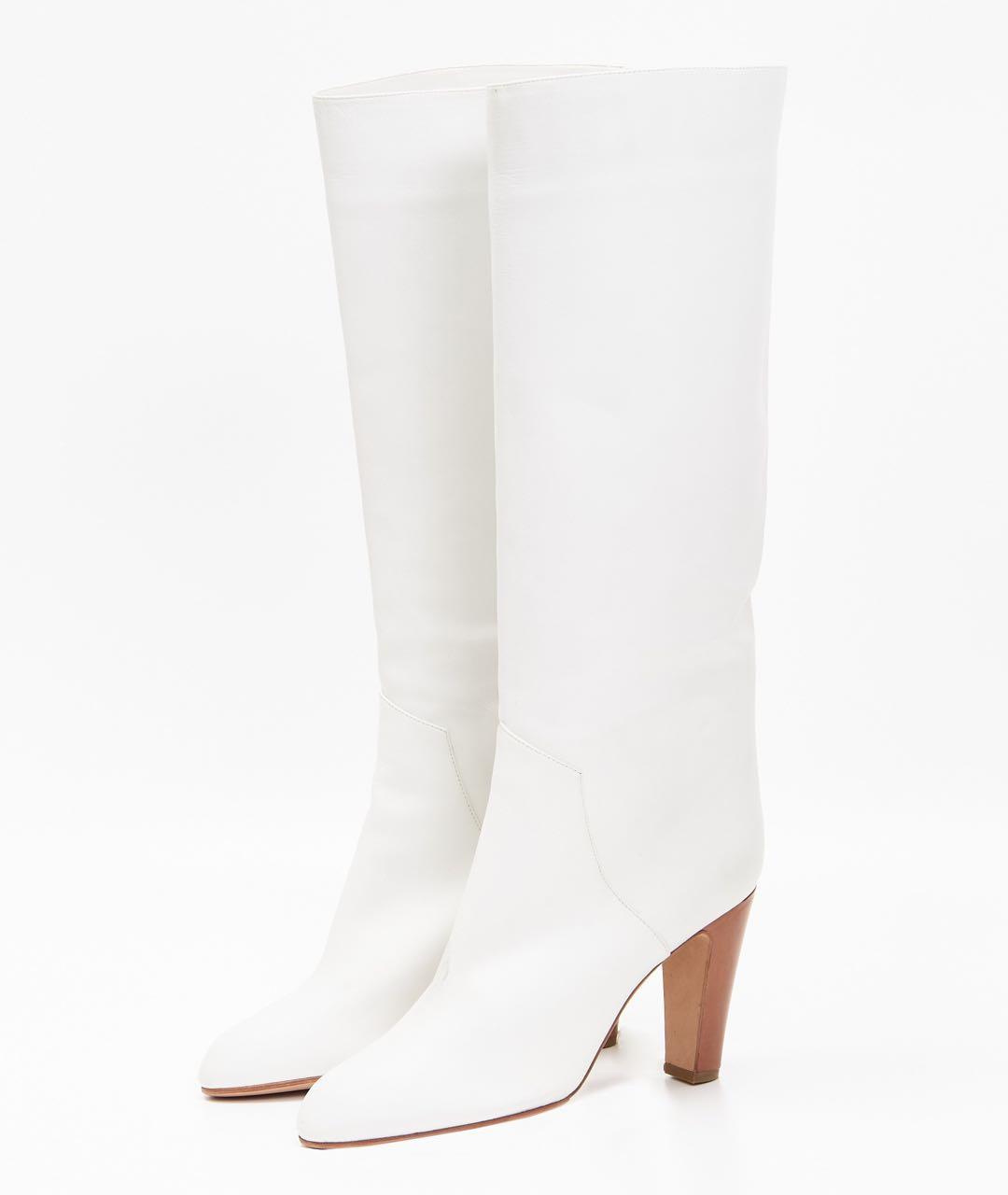 GIANVITO ROSSI Белые кожаные сапоги, фото 5