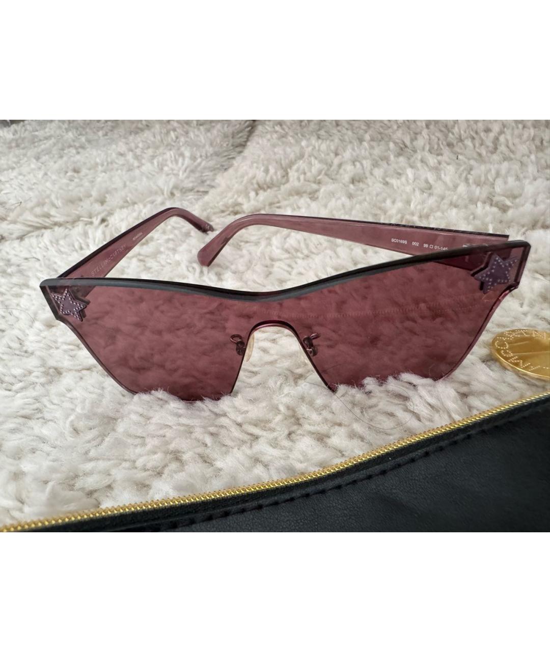 STELLA MCCARTNEY Коричневые пластиковые солнцезащитные очки, фото 3