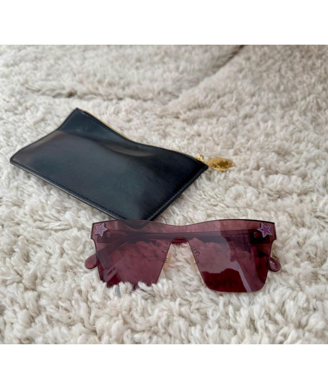 STELLA MCCARTNEY Коричневые пластиковые солнцезащитные очки, фото 4