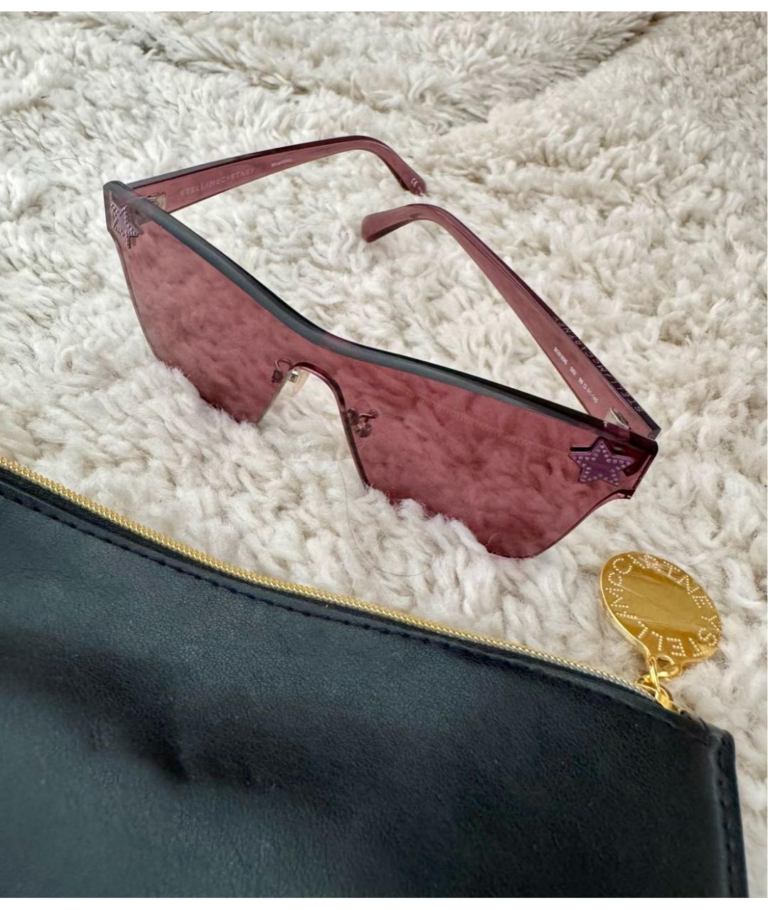 STELLA MCCARTNEY Коричневые пластиковые солнцезащитные очки, фото 2