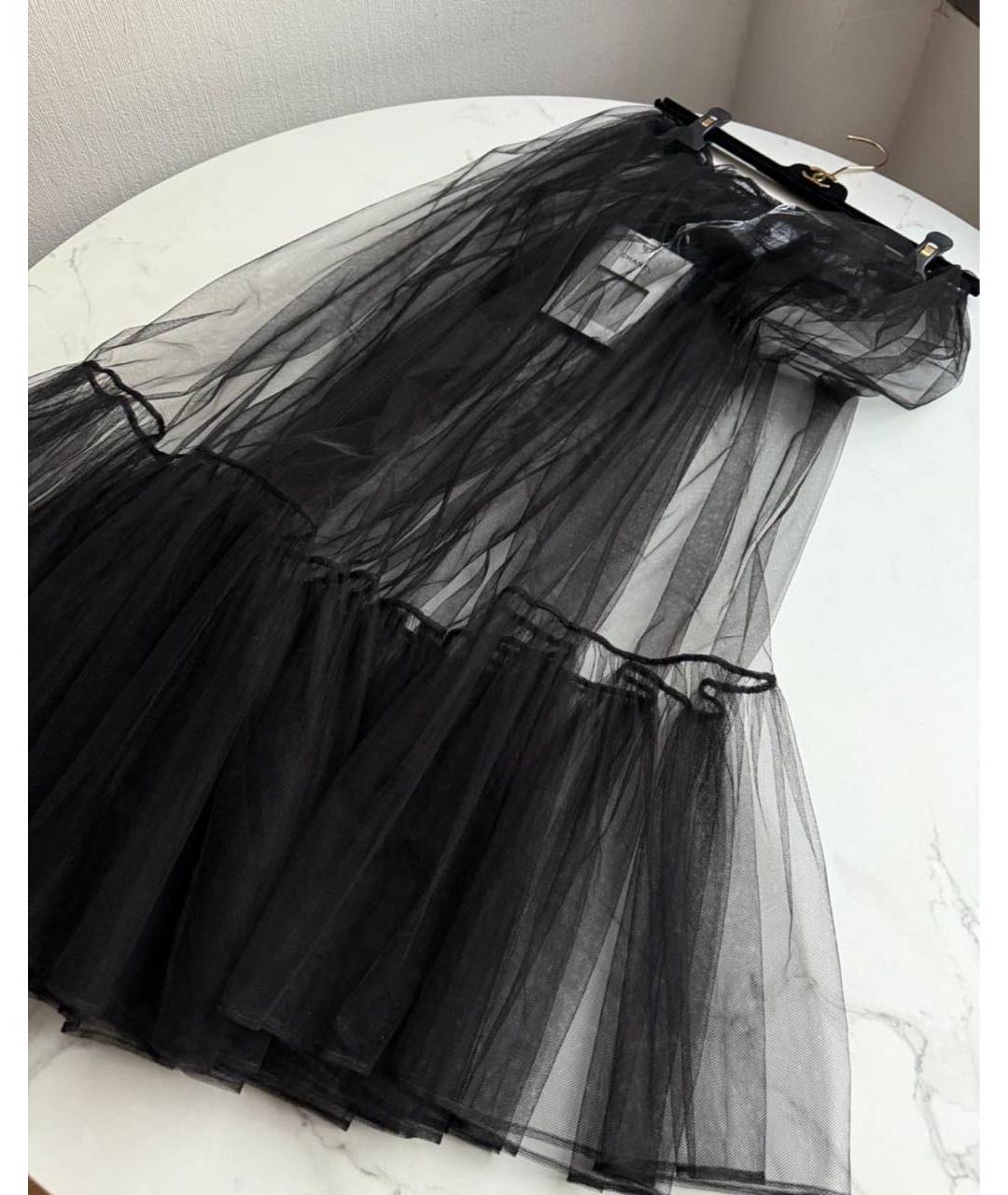 CHANEL Черная шифоновая юбка миди, фото 3