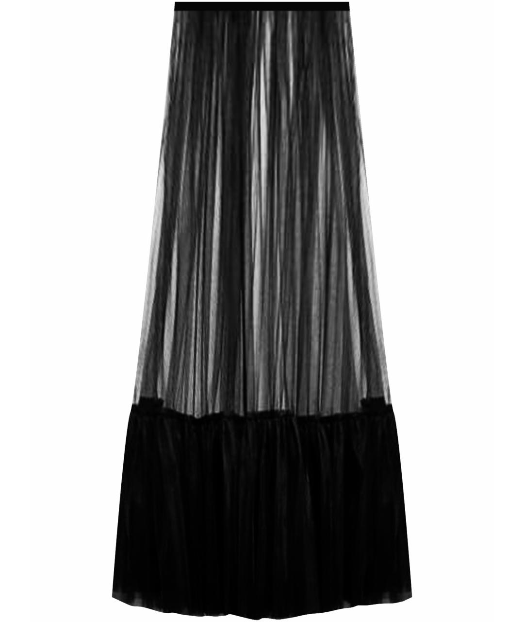 CHANEL Черная шифоновая юбка миди, фото 1