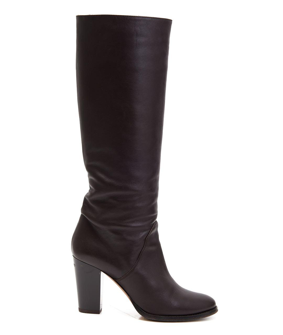 JIMMY CHOO Коричневые кожаные сапоги, фото 6