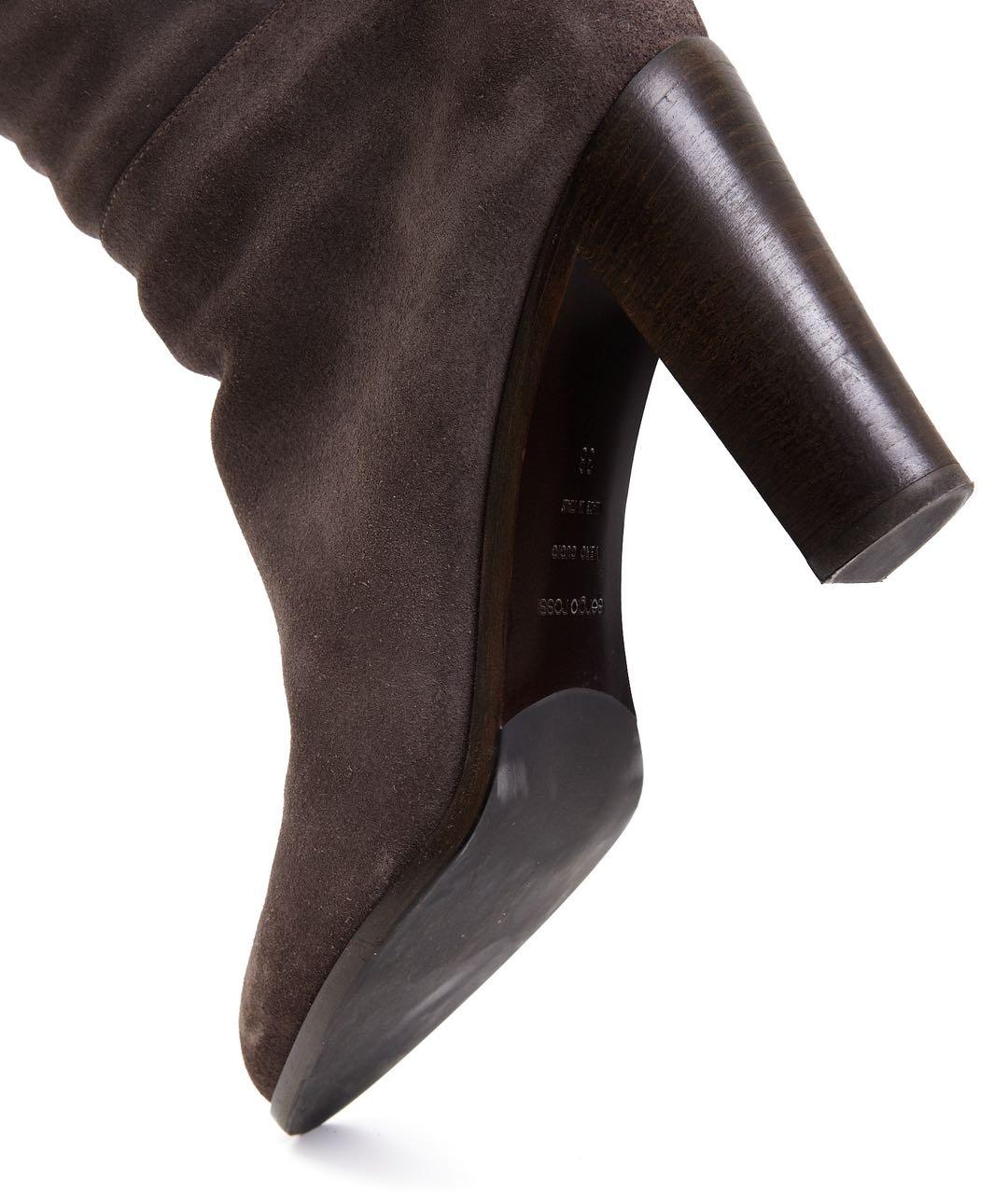 GIANVITO ROSSI Коричневые замшевые сапоги, фото 4