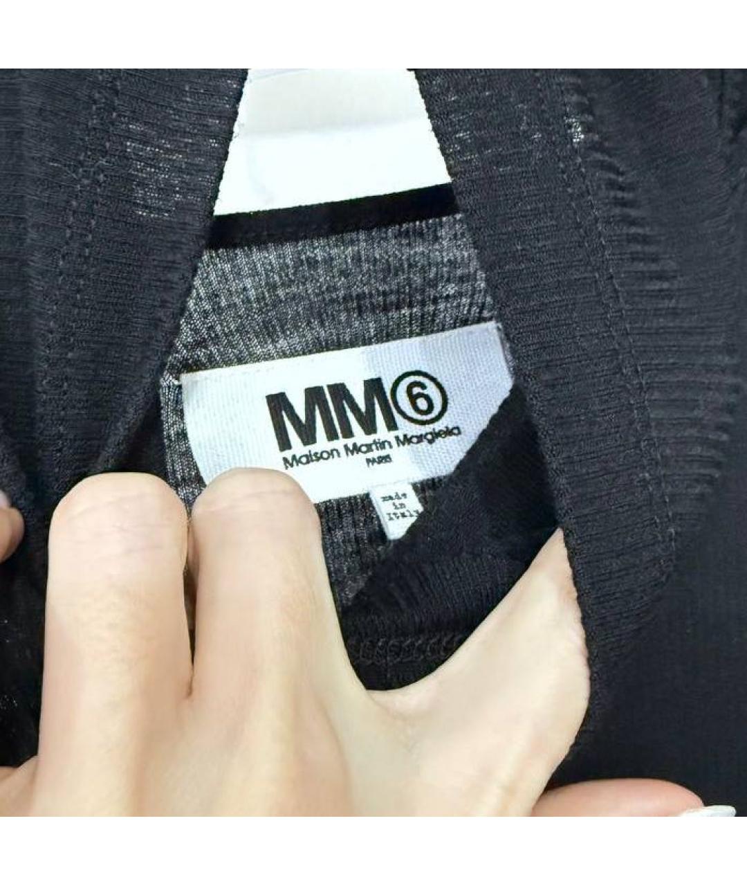 MM6 MAISON MARGIELA Черное шерстяное повседневное платье, фото 7