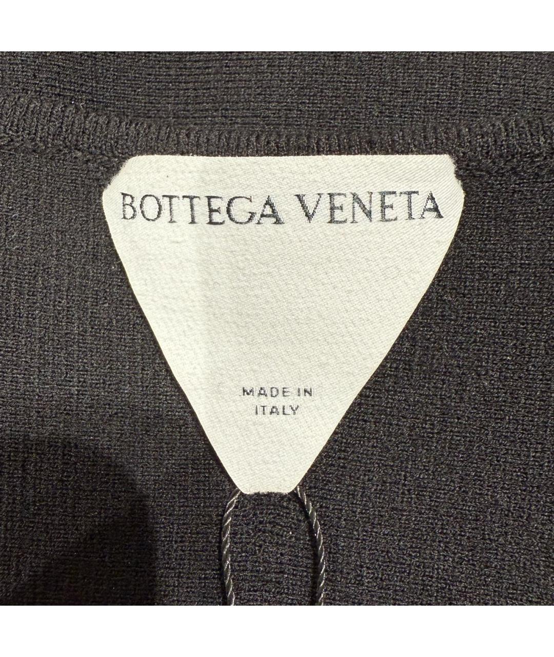 BOTTEGA VENETA Черное шерстяное повседневное платье, фото 5