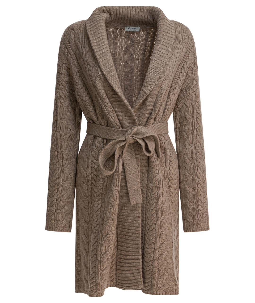 'S MAX MARA Коричневый шерстяной кардиган, фото 1