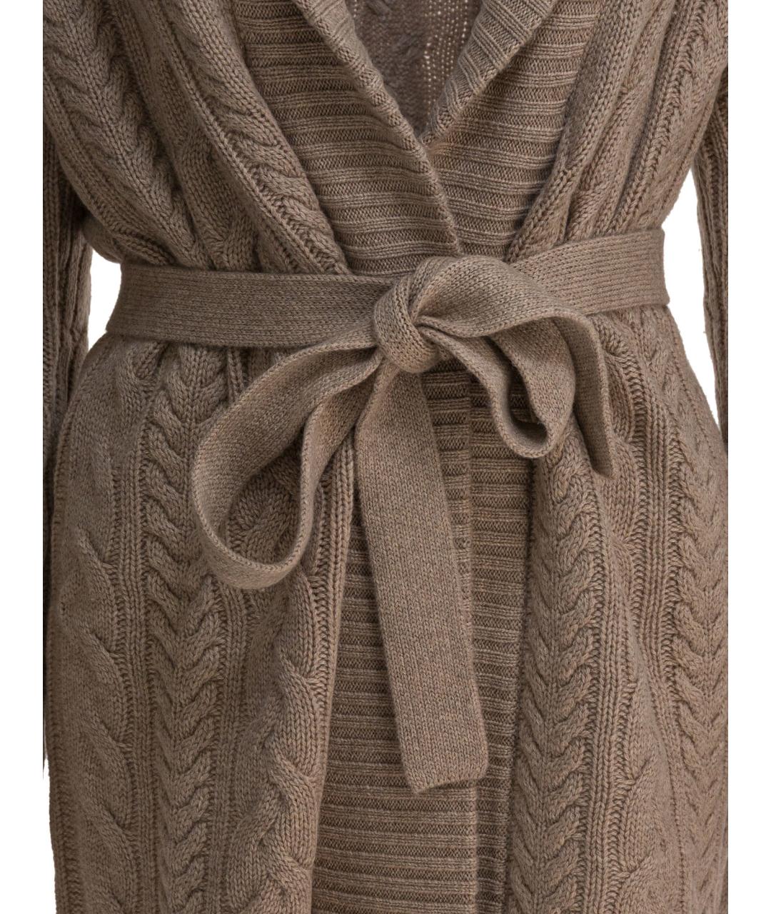 'S MAX MARA Коричневый шерстяной кардиган, фото 3