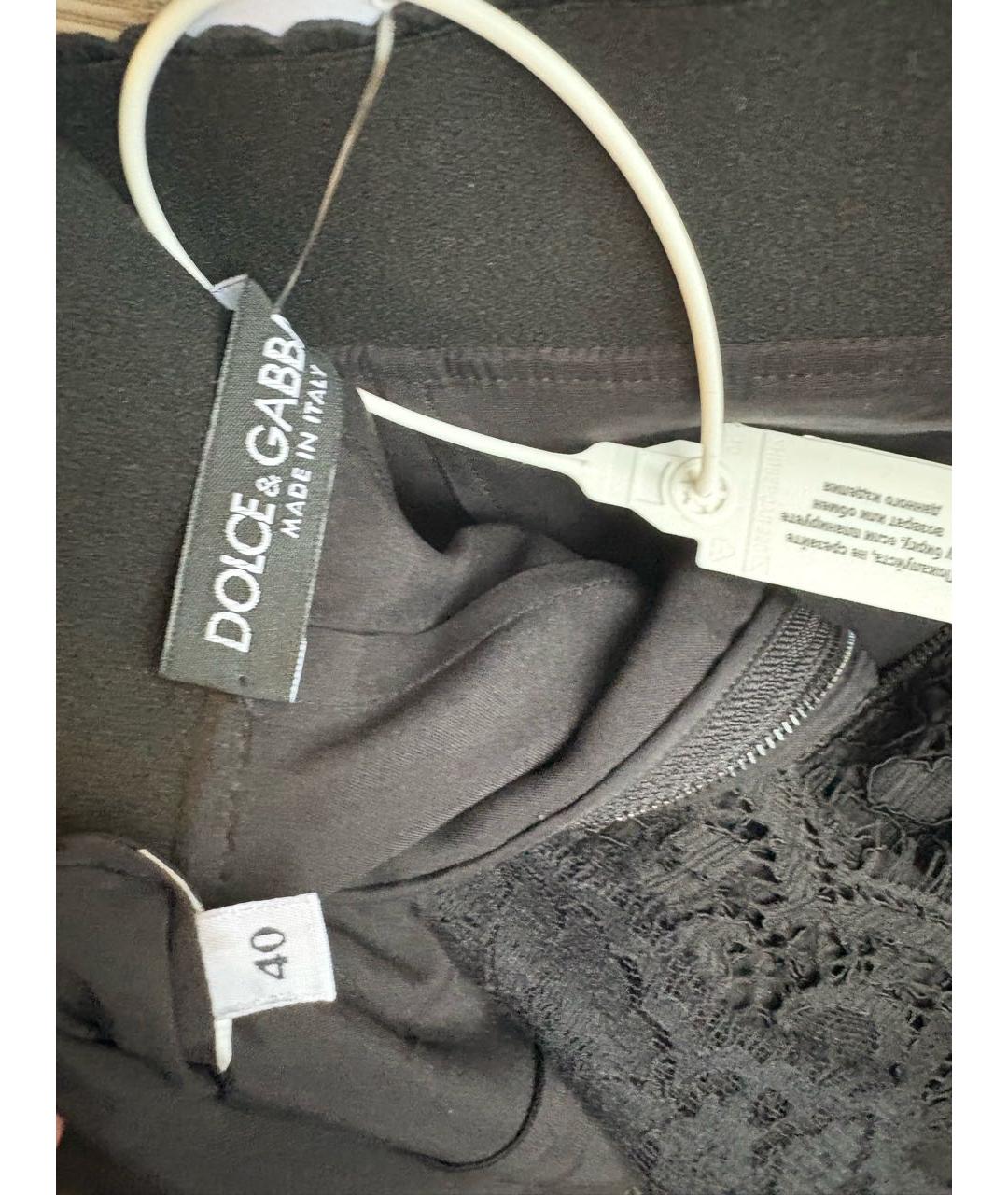 DOLCE&GABBANA Черная юбка мини, фото 4