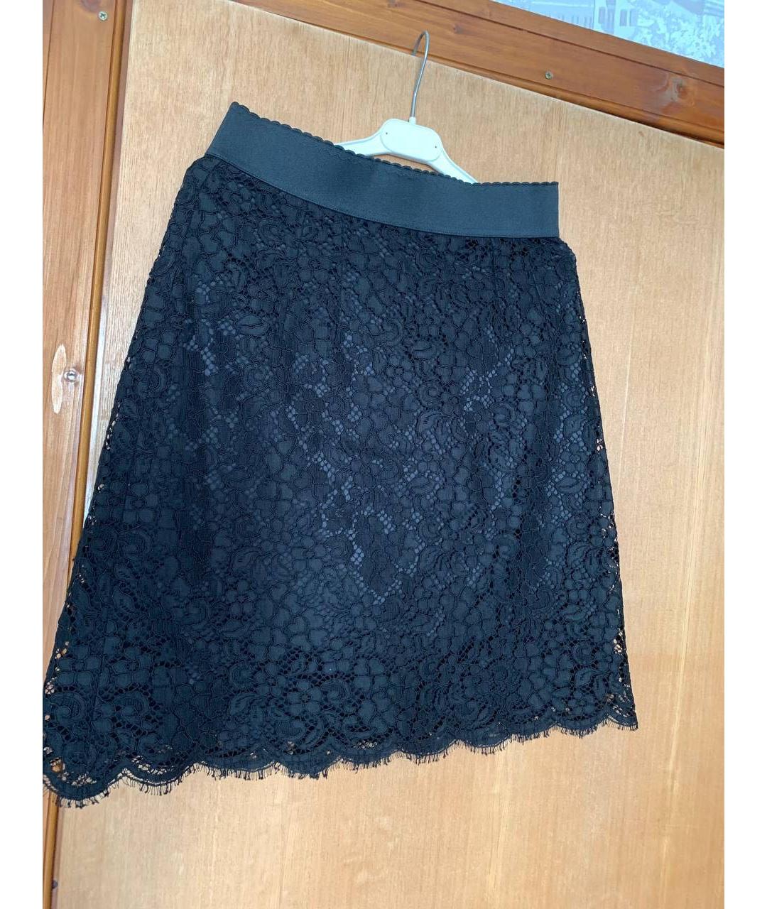 DOLCE&GABBANA Черная юбка мини, фото 5