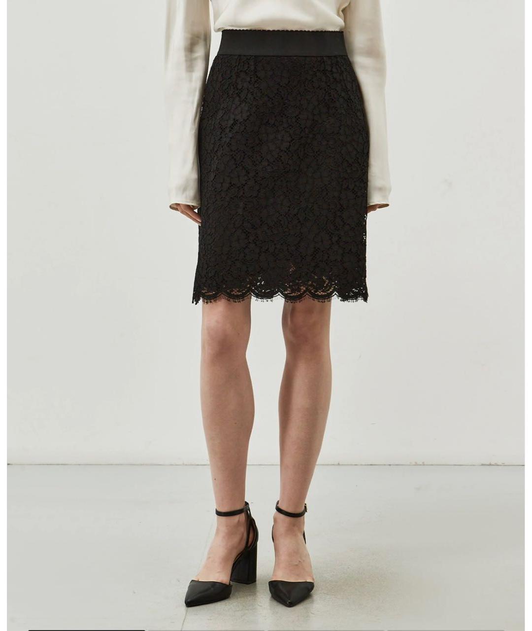 DOLCE&GABBANA Черная юбка мини, фото 3