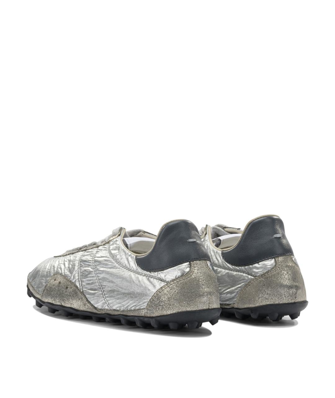 MAISON MARGIELA Серебряные синтетические низкие кроссовки / кеды, фото 4