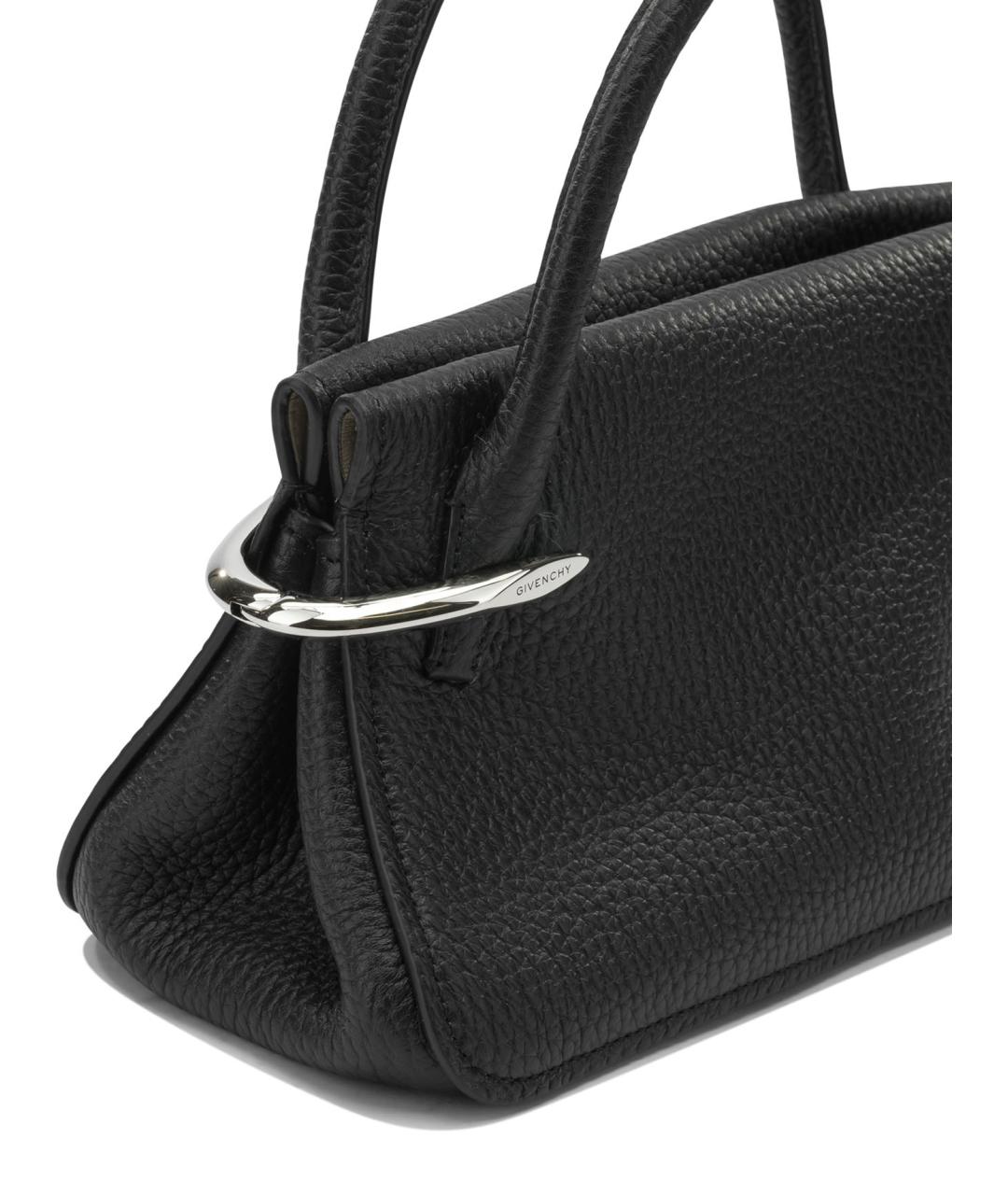 GIVENCHY Черная кожаная сумка тоут, фото 4