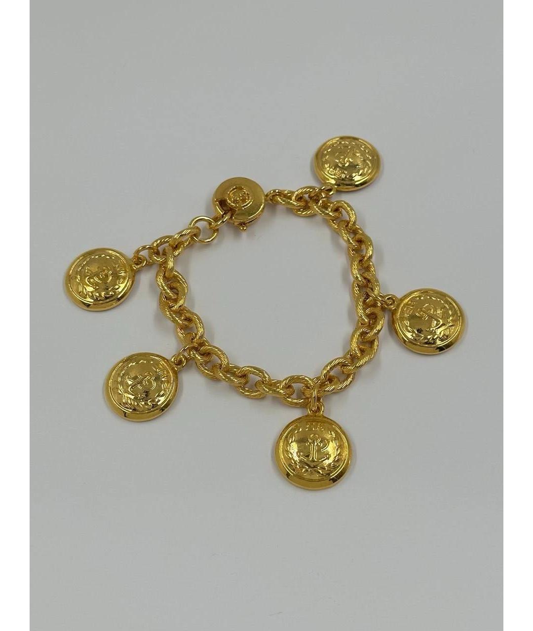 SONIA RYKIEL Золотой позолоченный браслет, фото 7