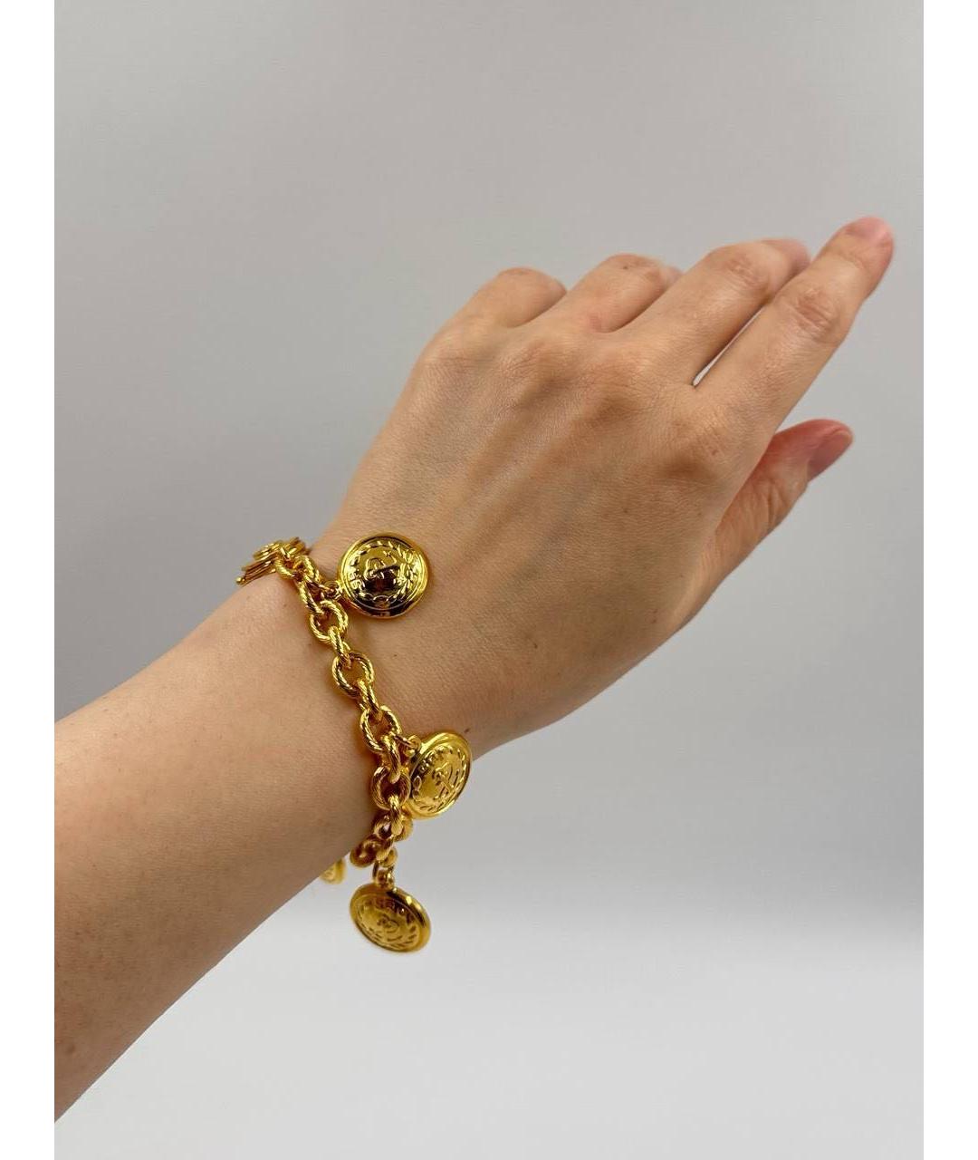 SONIA RYKIEL Золотой позолоченный браслет, фото 6