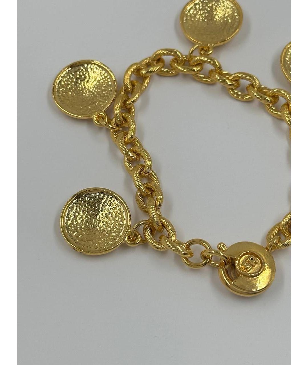 SONIA RYKIEL Золотой позолоченный браслет, фото 5