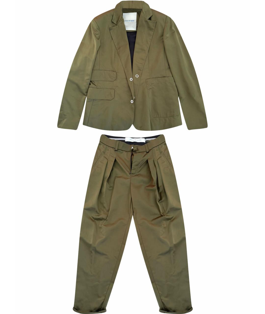 WALK OF SHAME Хаки хлопко-эластановый костюм с брюками, фото 1