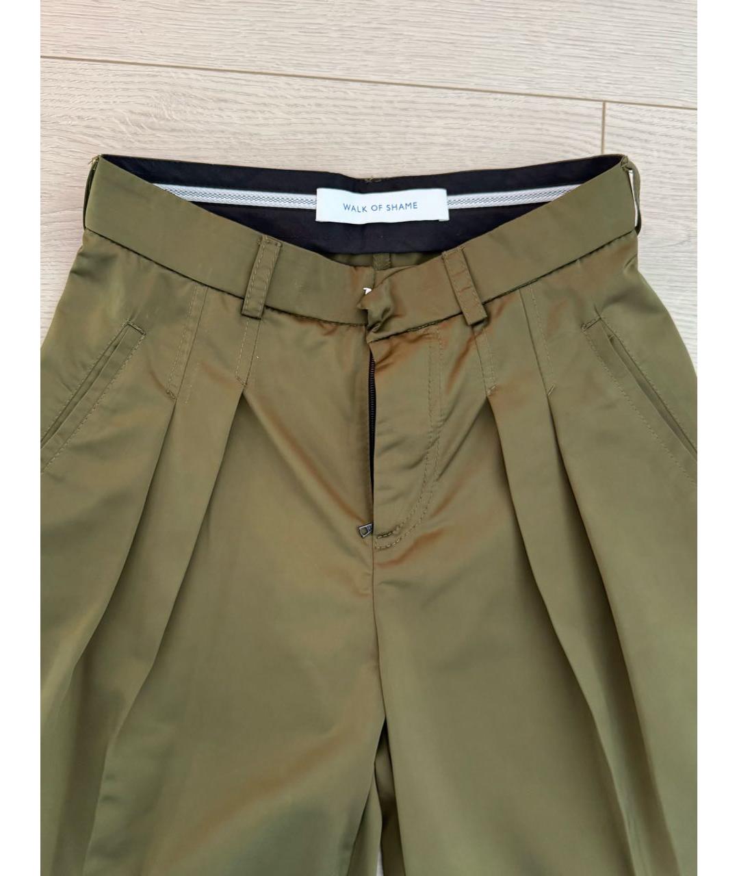 WALK OF SHAME Хаки хлопко-эластановый костюм с брюками, фото 4