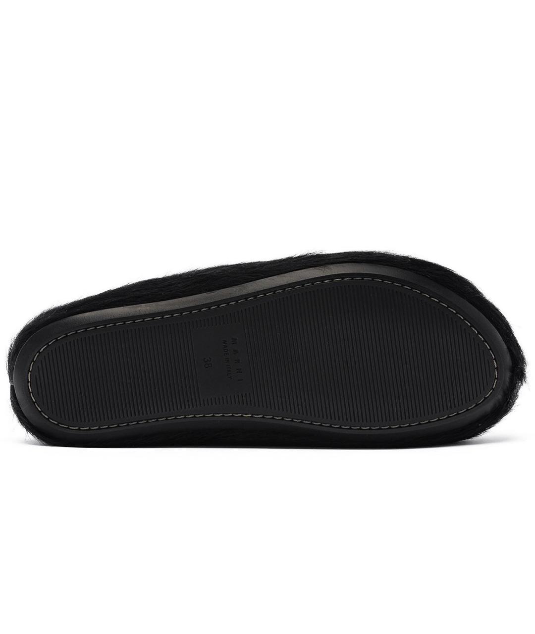 MARNI Черные кожаные мюли, фото 5