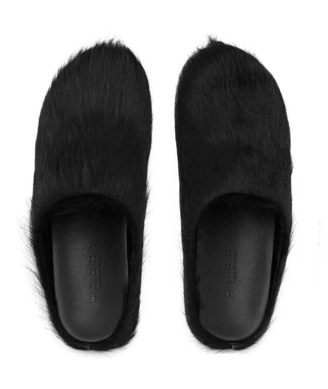 MARNI Черные кожаные мюли, фото 3